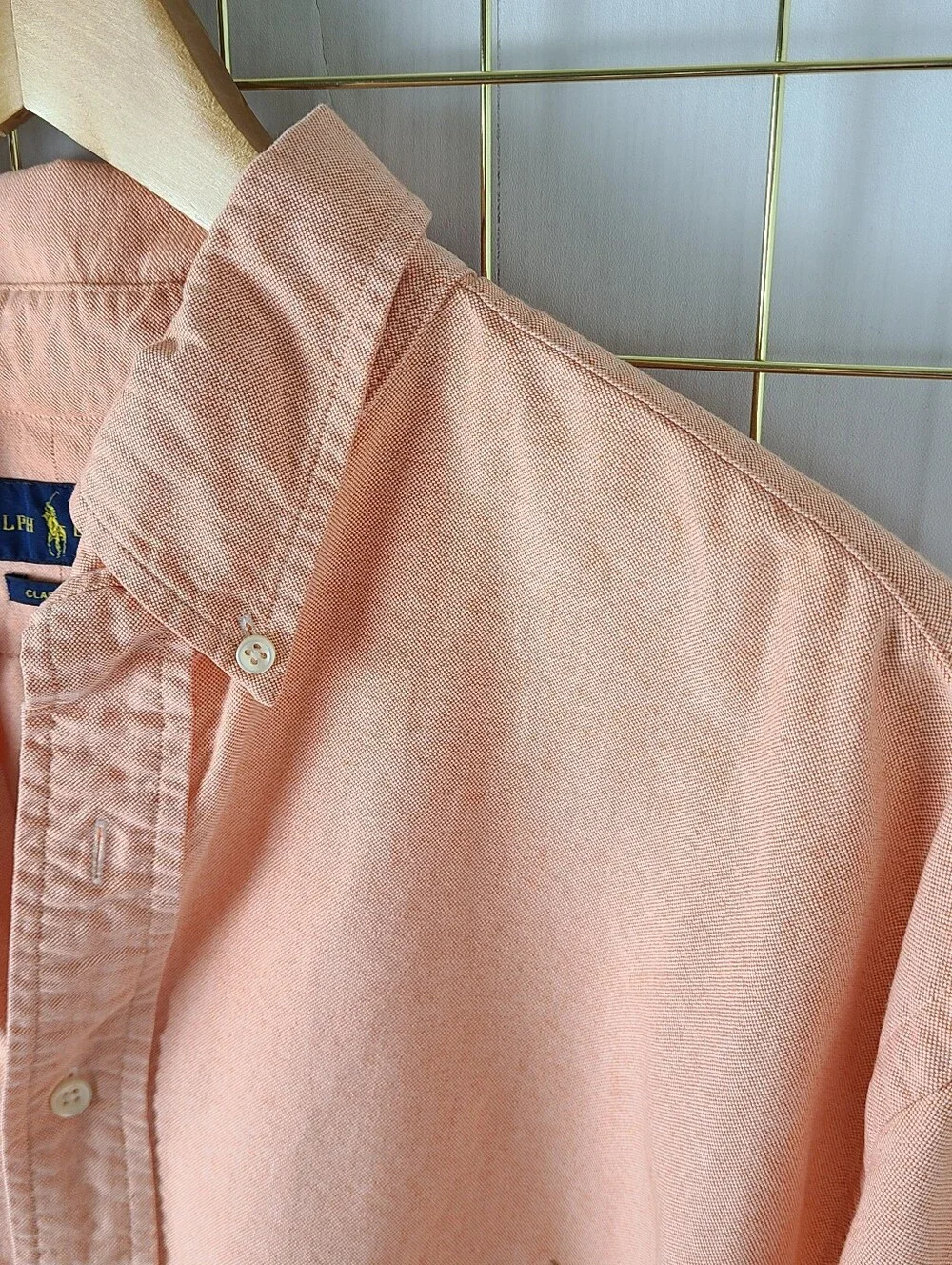 Polo Ralph Lauren Oxford Flesh Pony Vintage Button-Down Cotton Shirt